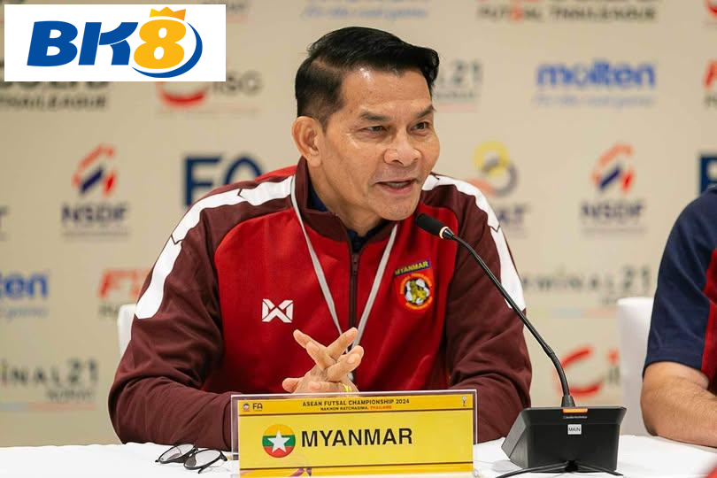 HLV Bunlert Charoenwong từng dẫn dắt ĐT futsal Myanmar cầm hòa Việt Nam (Ảnh: Futsal Thailand).