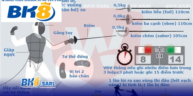 Các loại kiếm được sử dụng hợp pháp trong đấu kiếm